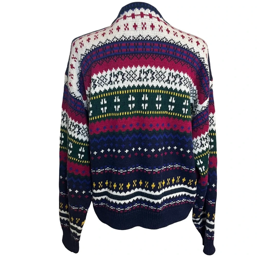 Vintage French Cardigan Ramie and Cotton Sweater by Paris International Size Med